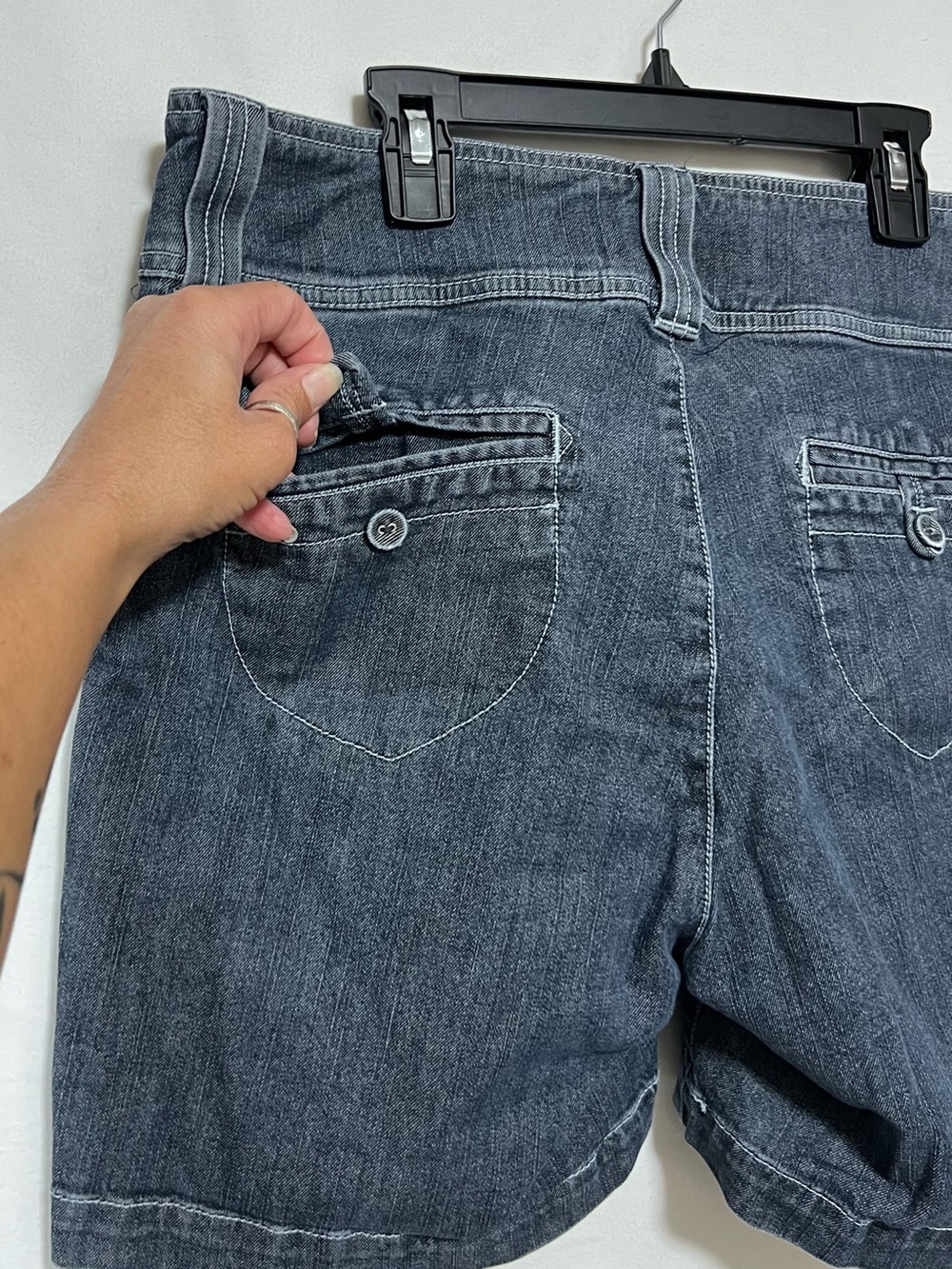 Y2K Vintage-Style Merona High Waist Sailor Denim Shorts Summer Cotton Casual - Picture 7 of 9